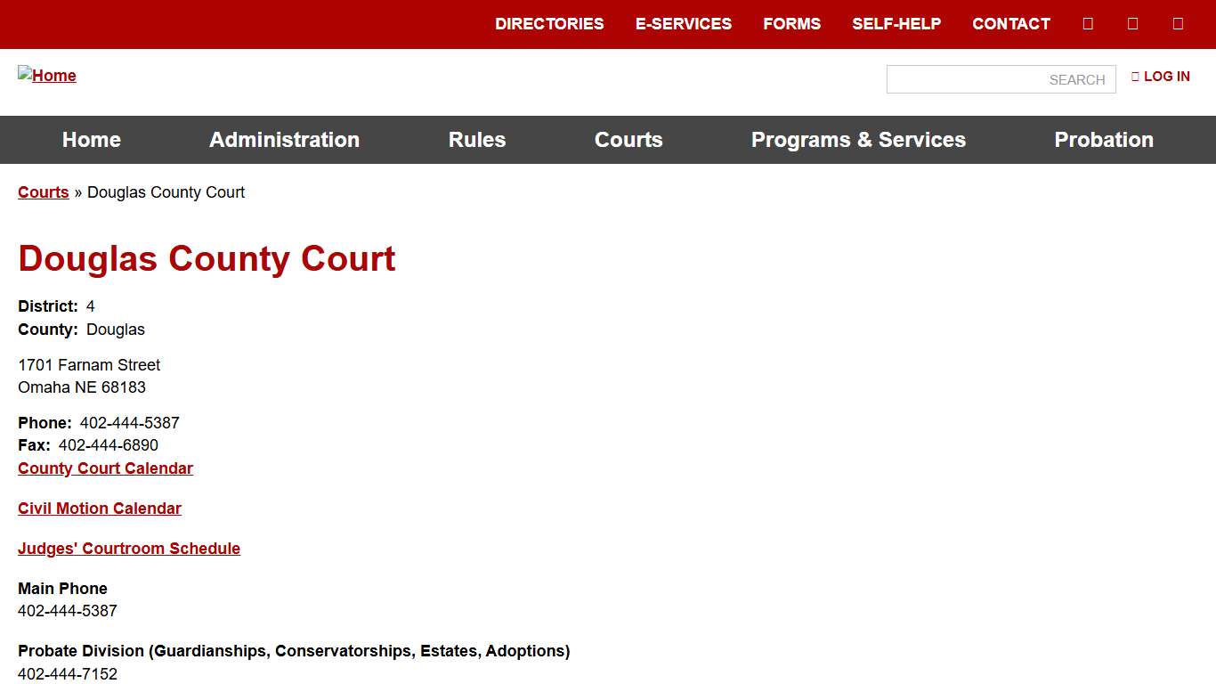 Douglas County Court | Nebraska Judicial Branch